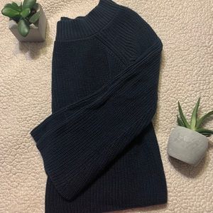 H&M Blue Off The Shoulder Sweater